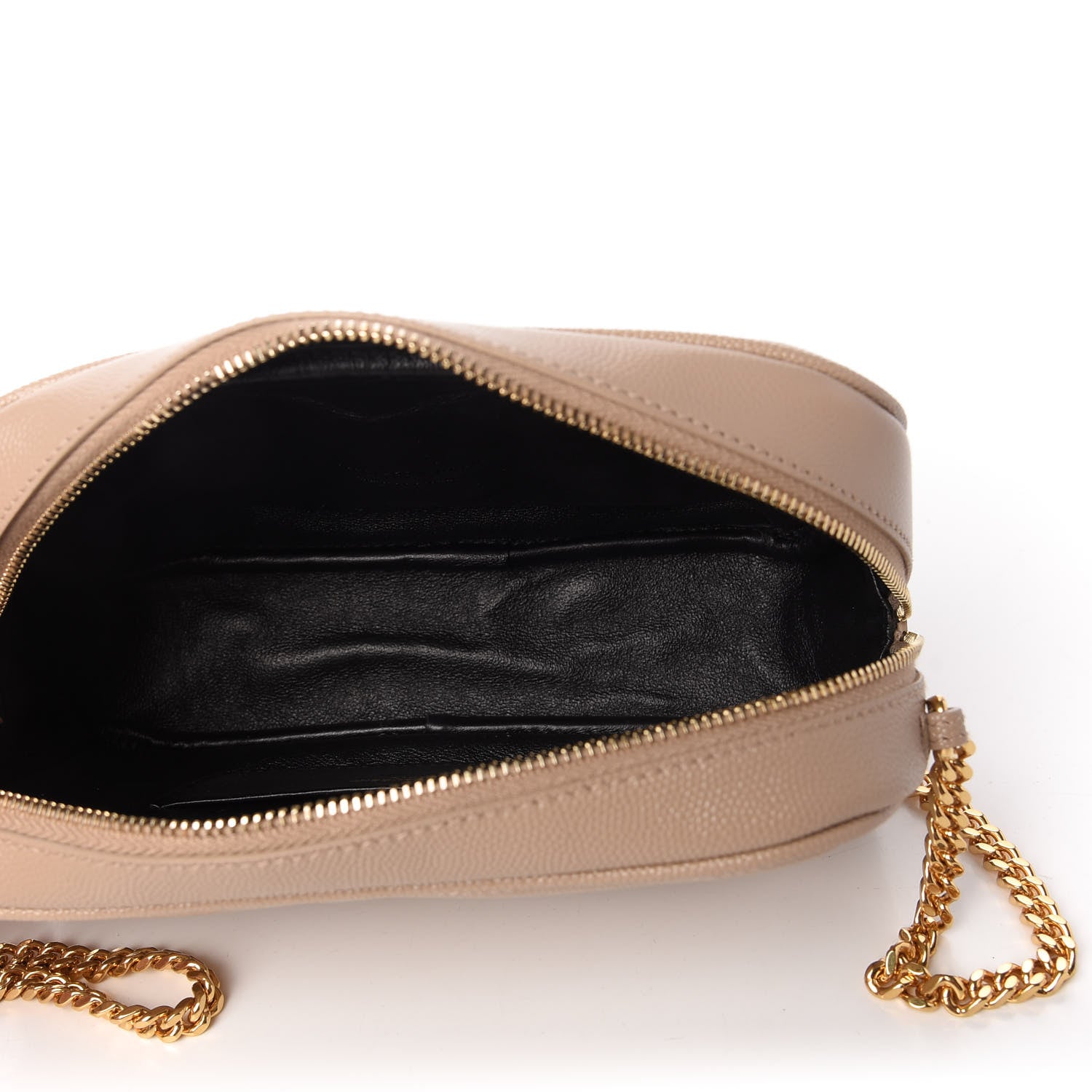 Saint Laurent Grain De Poudre Matelasse Monogram Mini Lou Camera Bag Dark Latte 5 of 12