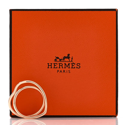 Hermes 18K Rose Gold MM Vertige Coeur Ring 52 6 6 of 6