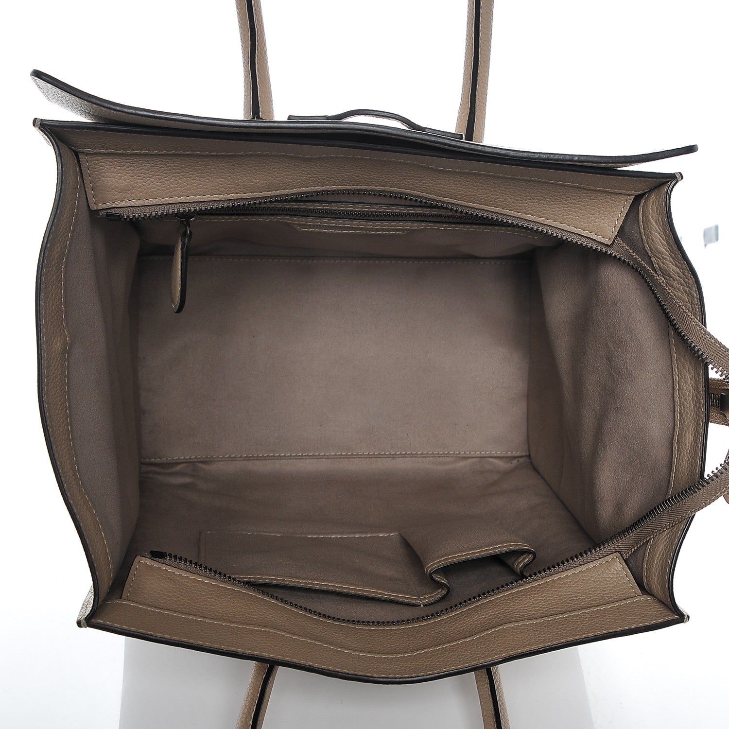 Celine Drummed Calfskin Mini Luggage Dune 5 of 6