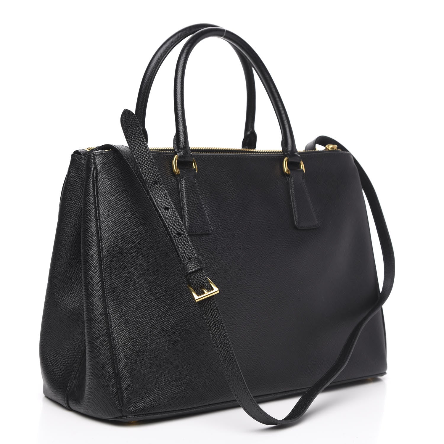 Prada Saffiano Medium Galleria Double Zip Tote Black 3 of 9