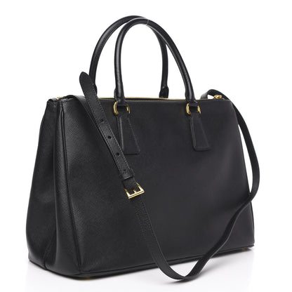 Prada Saffiano Medium Galleria Double Zip Tote Black 3 of 9