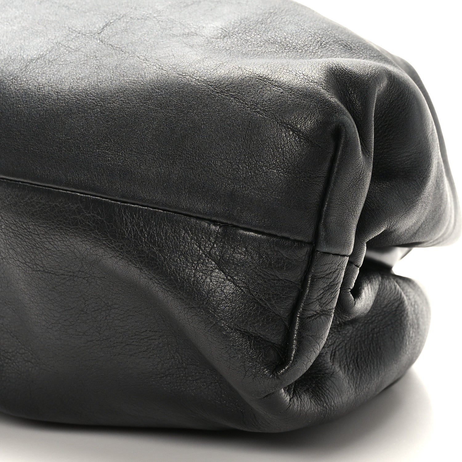 Bottega Veneta Smooth Butter Calf The Pouch Oversized Clutch Black 9 of 9