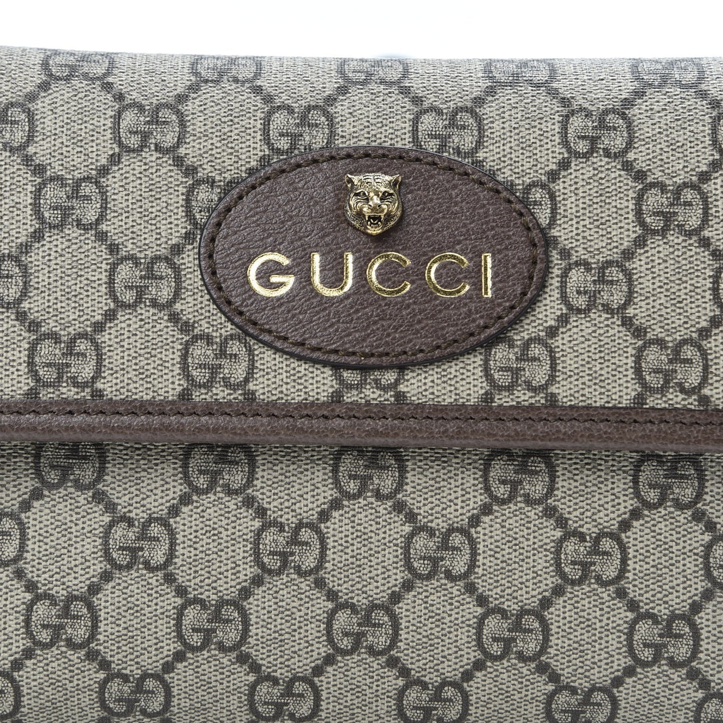 GG Supreme Monogram Neo Vintage Web Belt Bag Brown