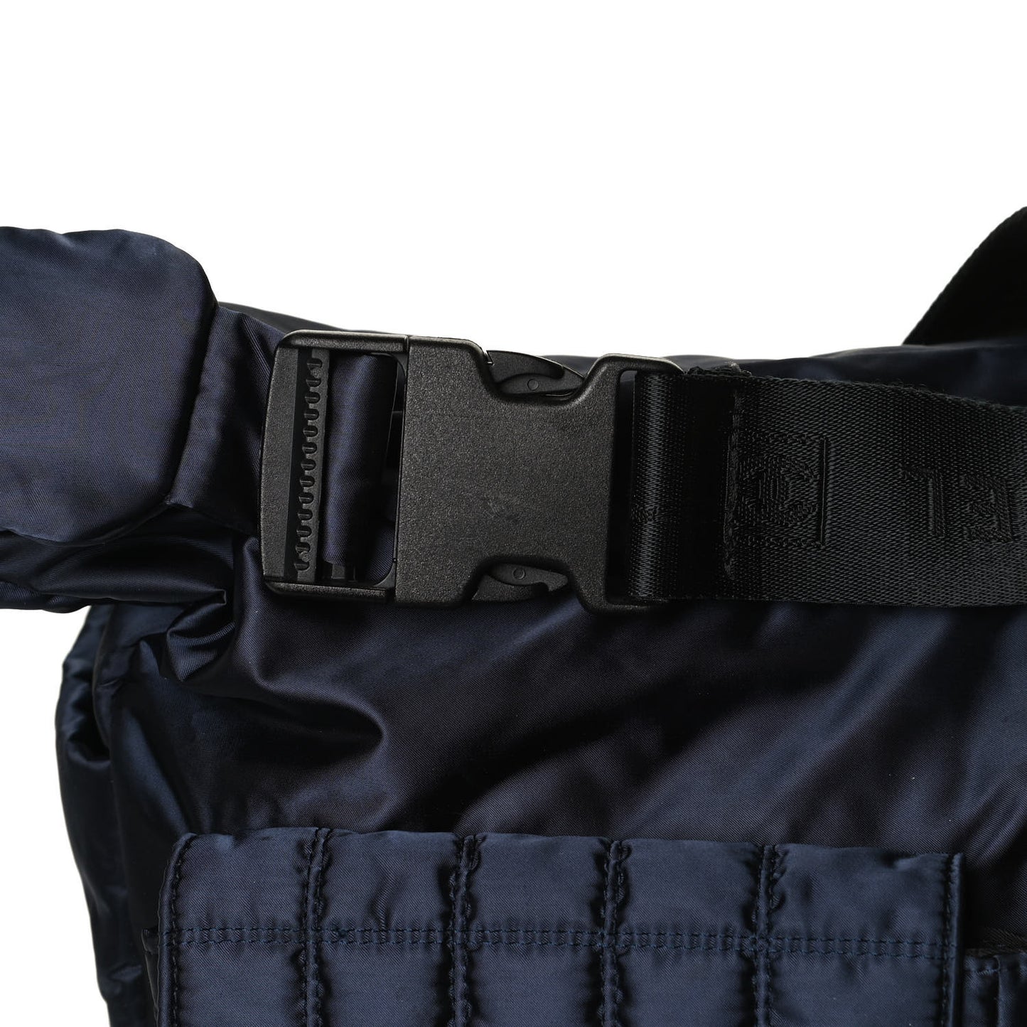 Nylon Quilted Sport CC Messenger Navy Blue
