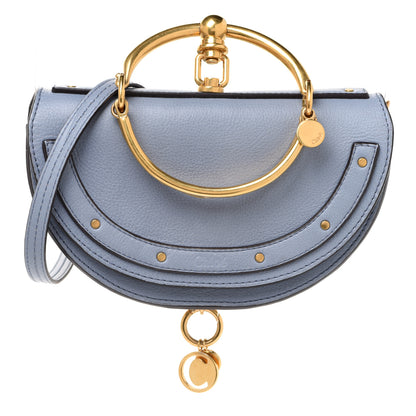 Chloe Calfskin Small Nile Bracelet Minaudiere Bag Washed Blue 1 of 12