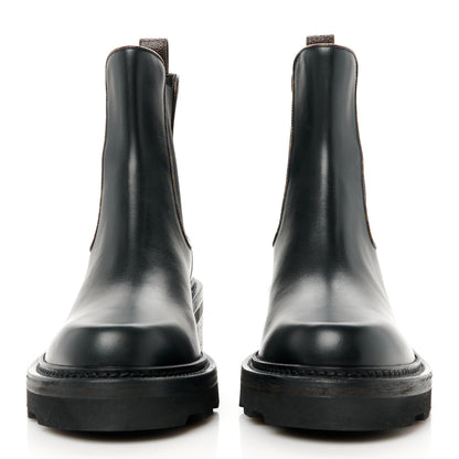 Louis Vuitton Calfskin Monogram Beaubourg Ankle Boots 40 Black 2 of 8