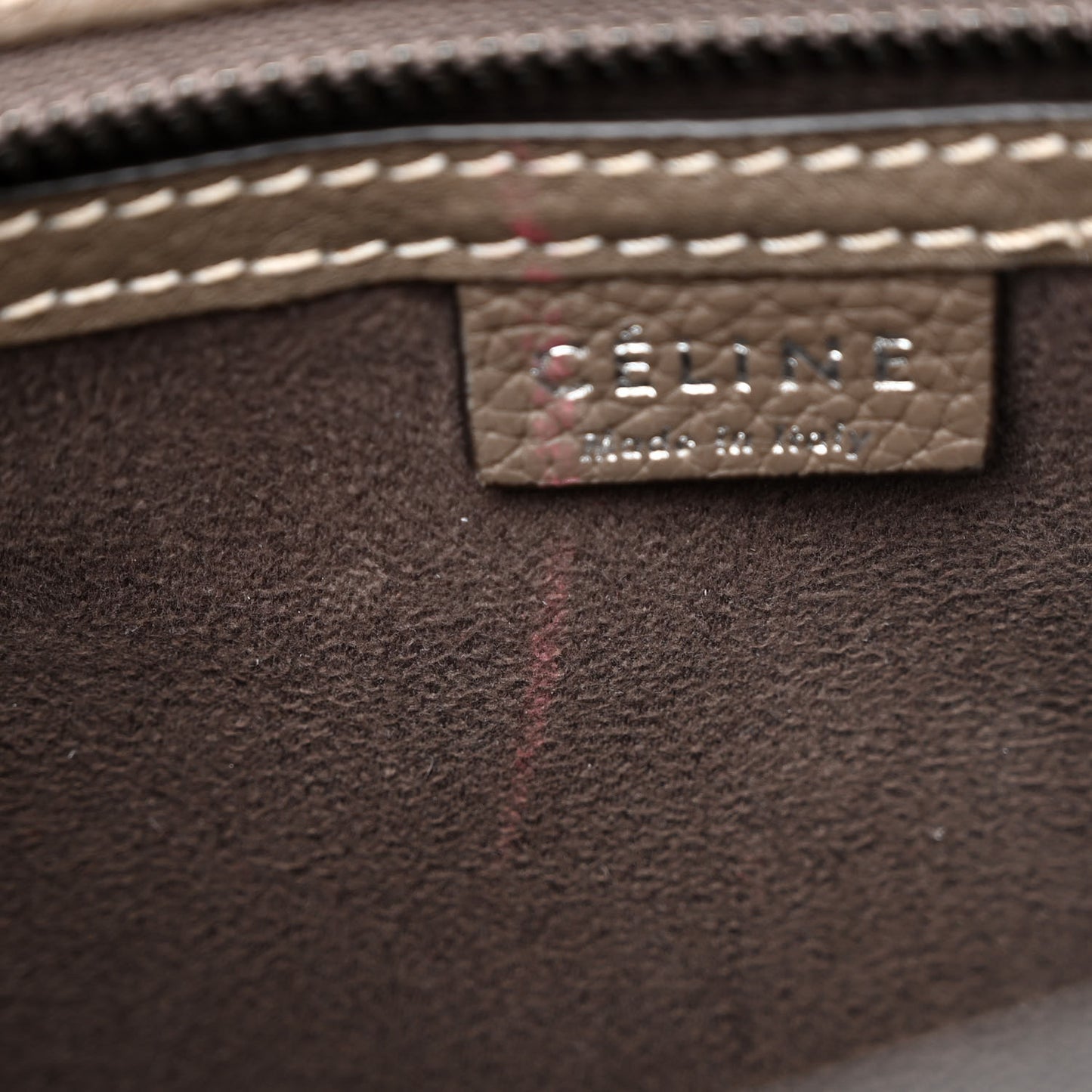 Drummed Calfskin Nano Luggage Souris