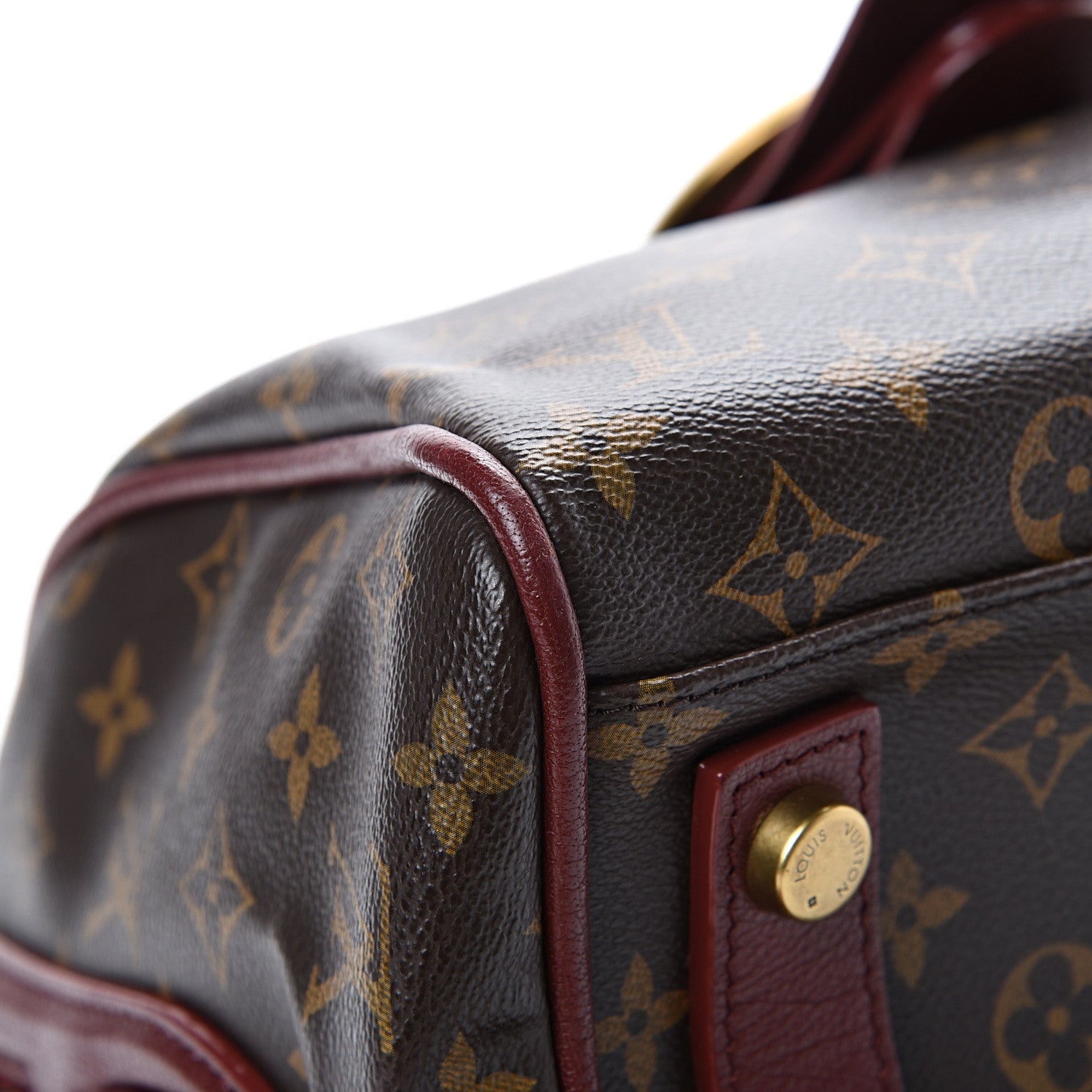 Louis Vuitton Monogram Golden Arrow Speedy Burgundy 10 of 17