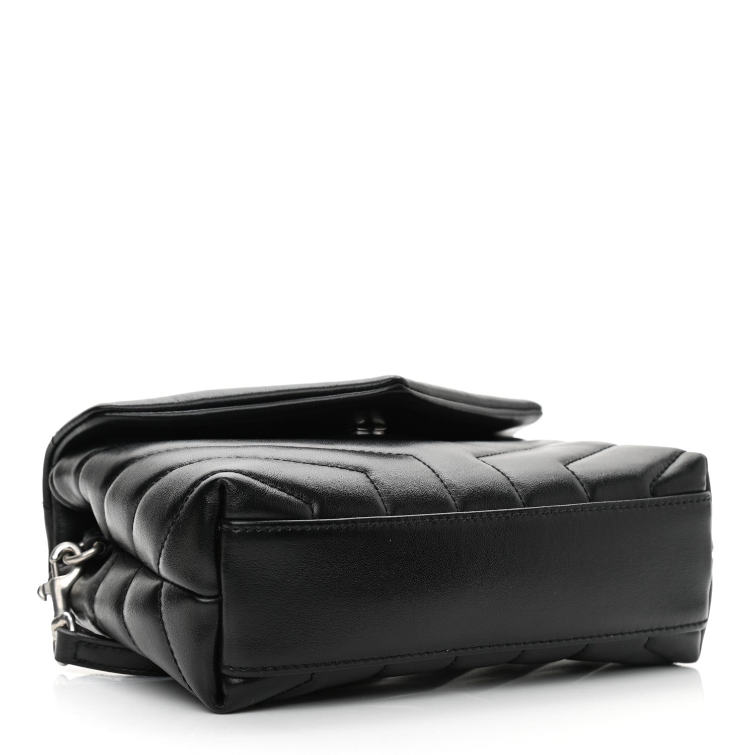 Saint Laurent Calfskin Y Quilted Monogram Toy Loulou Crossbody Bag Black 4 of 10
