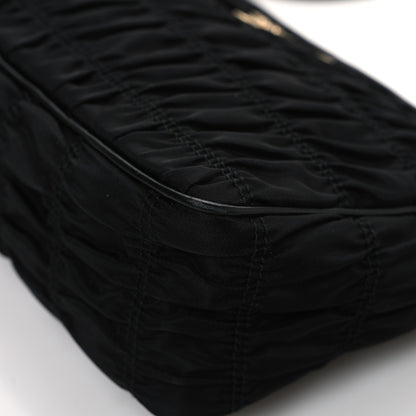 Prada Tessuto Nylon Gaufre Shoulder Bag Black 11 of 11