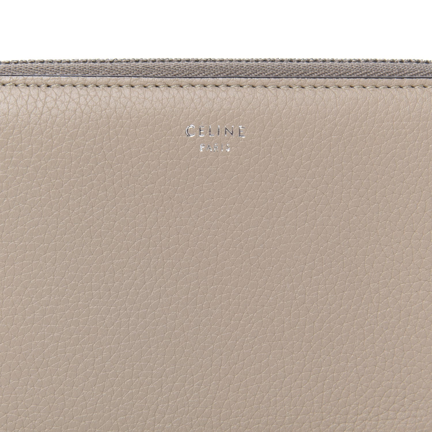 Celine Drummed Calfskin Medium Zip Around Multifunction Wallet Dune 9 of 9