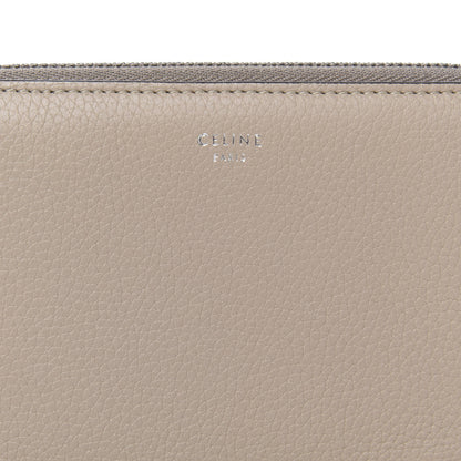 Celine Drummed Calfskin Medium Zip Around Multifunction Wallet Dune 9 of 9