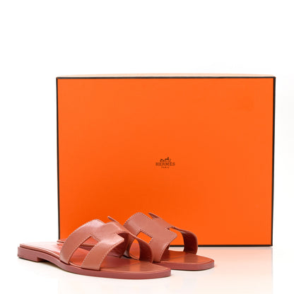 Hermes Chevre Oran Sandals 36 Rouge Blush 11 of 11