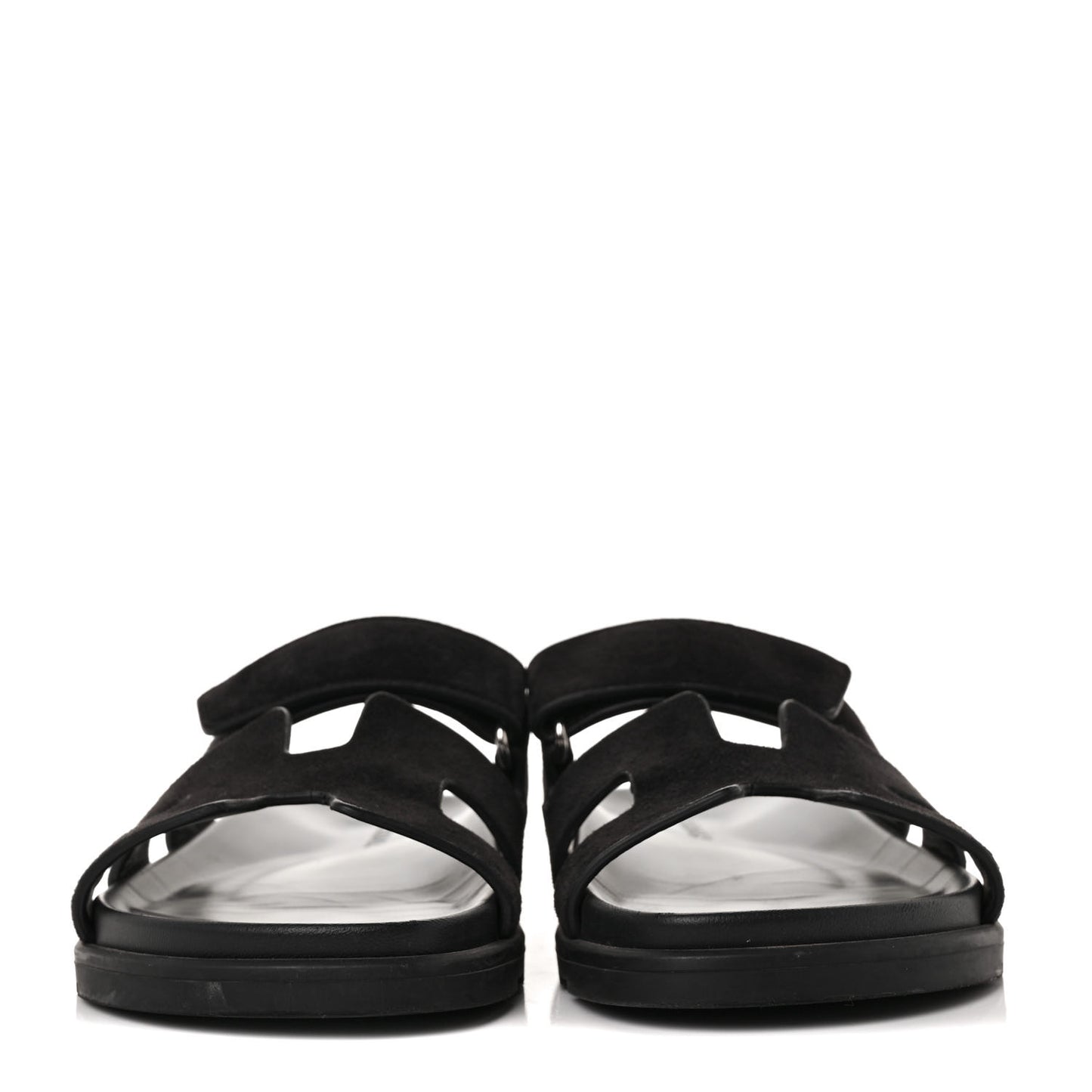 Suede Goatskin Womens Chypre Sandals 36.5 Black