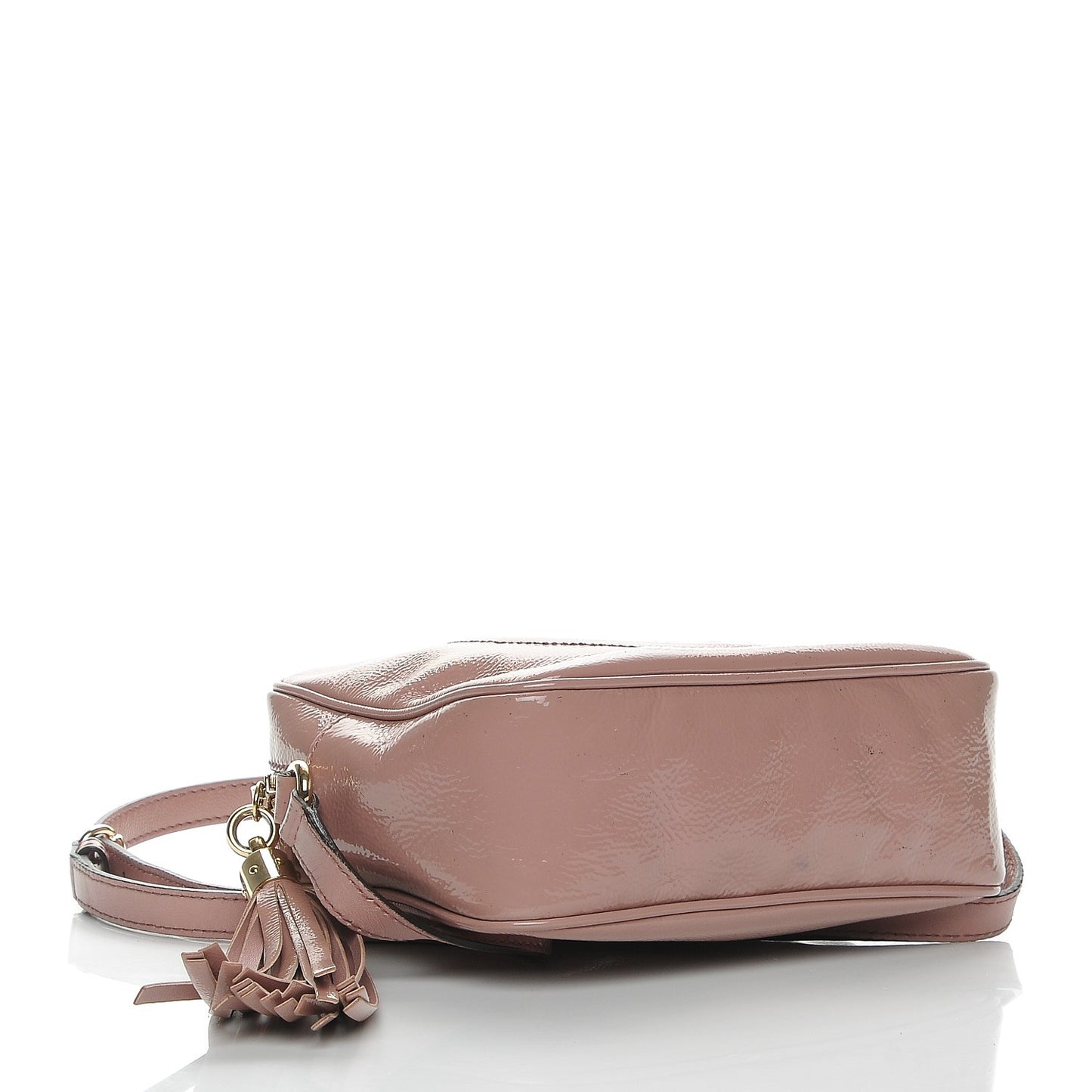 Vernice Naplack Small Soho Disco Bag Dark Cipria