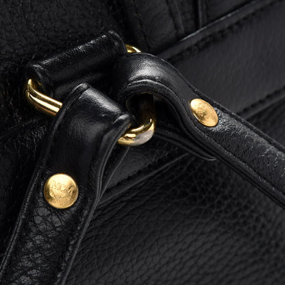 MCM Grained Calfskin Studded Drawstring Backpack Black 9 of 11