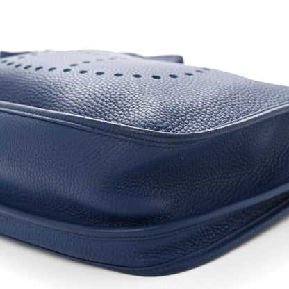 Hermes Taurillon Clemence Evelyne III GM Bleu Saphir 10 of 10