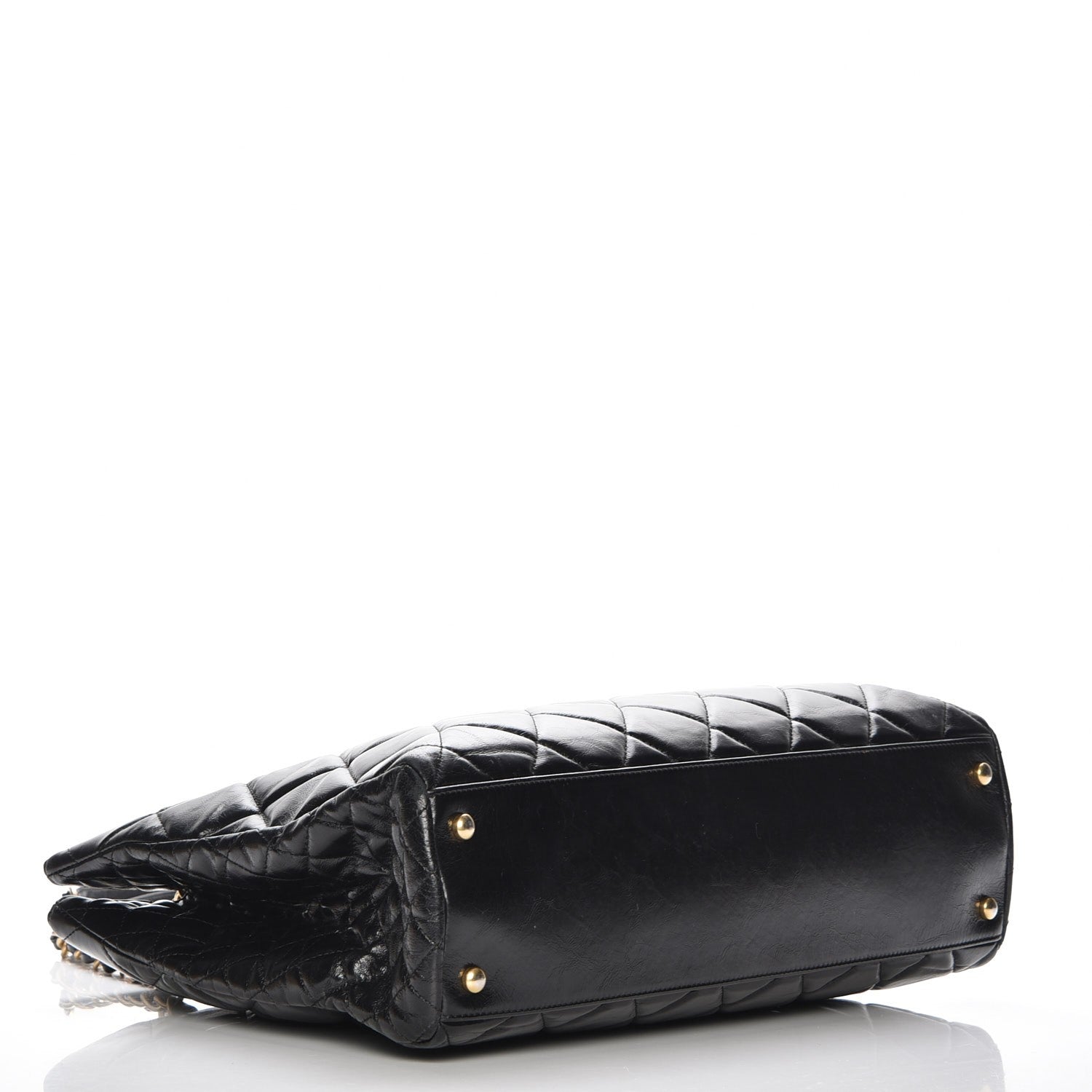 Chanel Glazed Calfskin Quilted Tote Black 4 of 7