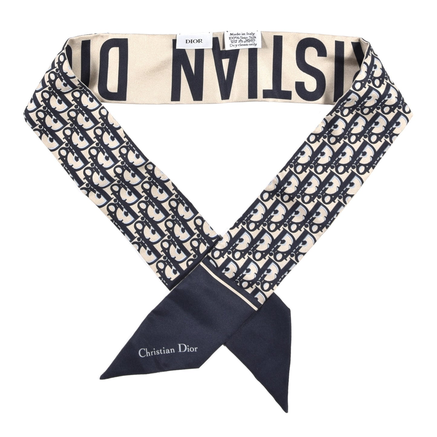 Silk Oblique Mitzah Scarf Blue