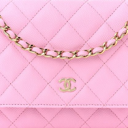 Chanel Caviar Quilted Wallet On Chain WOC Pink 9 of 12