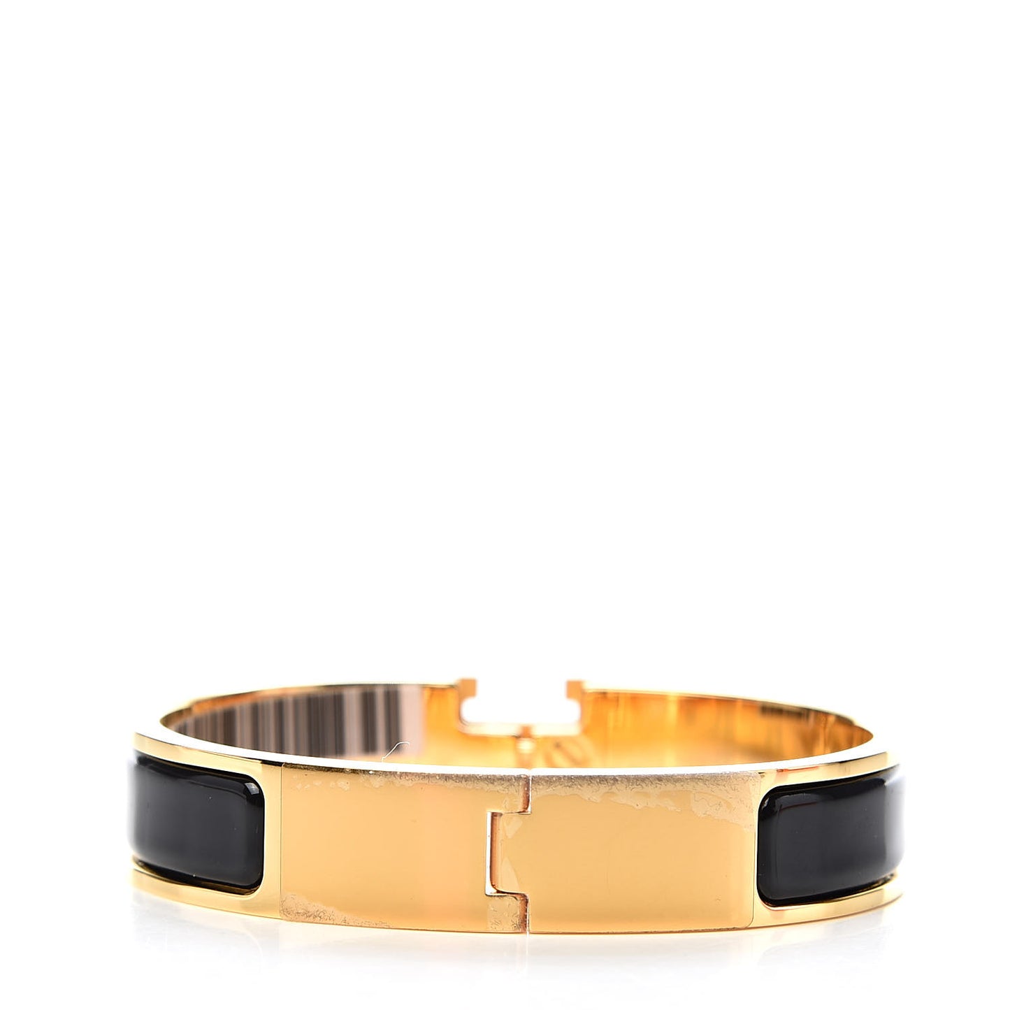 Enamel Narrow Clic Clac H Bracelet PM Black