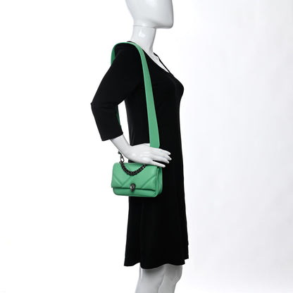 Bulgari Calfskin Matelasse Mini Serpenti Cabochon Crossbody Bag Peridot Green 2 of 10