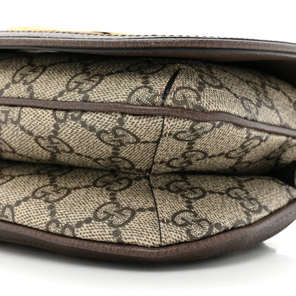 Gucci GG Supreme Monogram Textured Dollar Calfskin Blondie Belt Bag 85 34 Beige Ebony New Acero 9 of 11