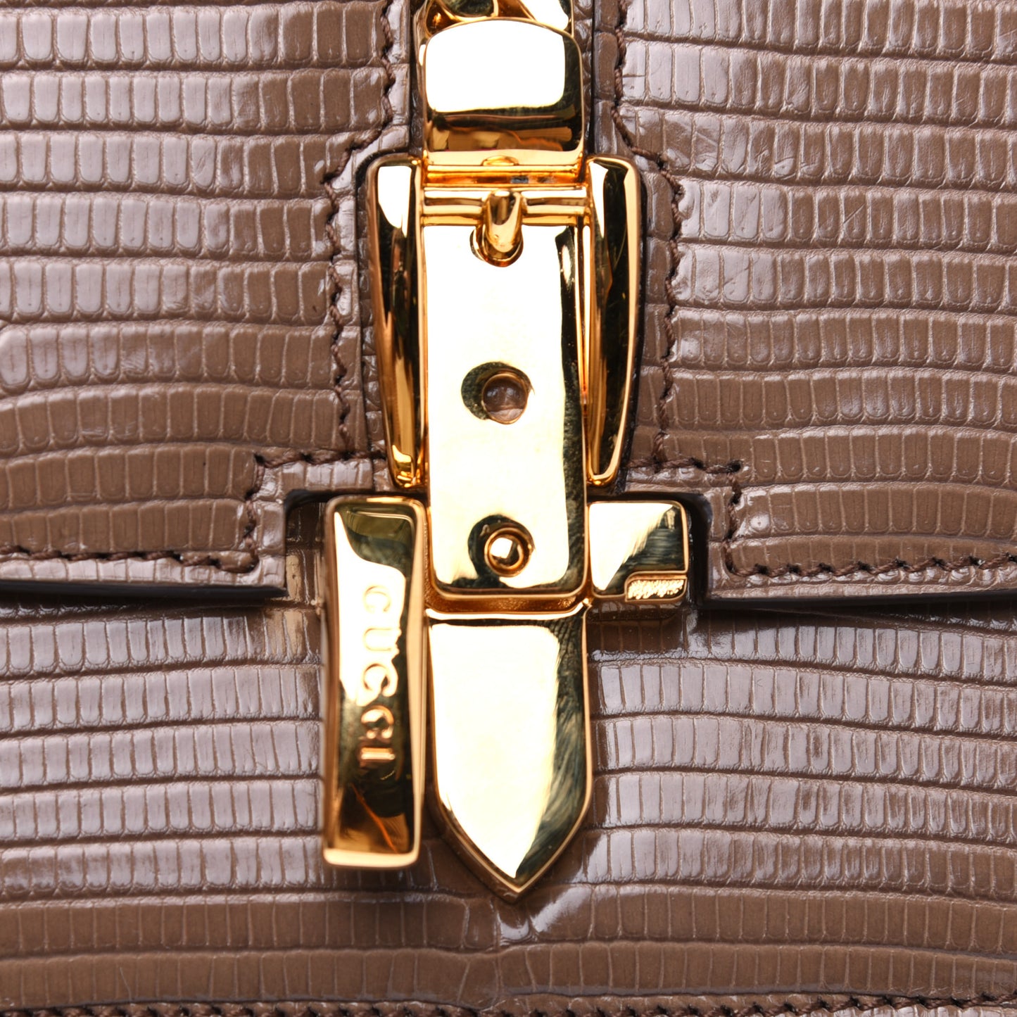 Lizard Small Sylvie 1969 Messenger Bag Taupe