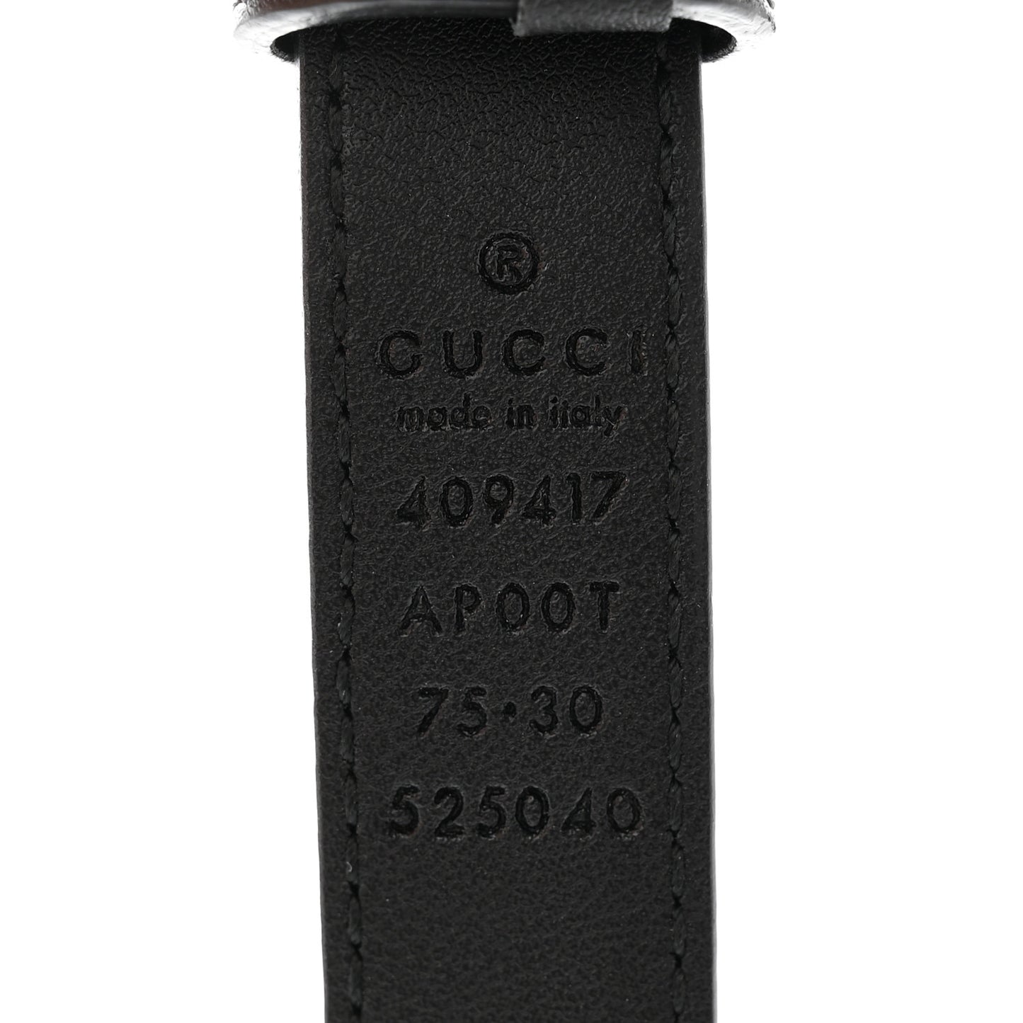 Calfskin Double G 20mm Belt 75 30 Black
