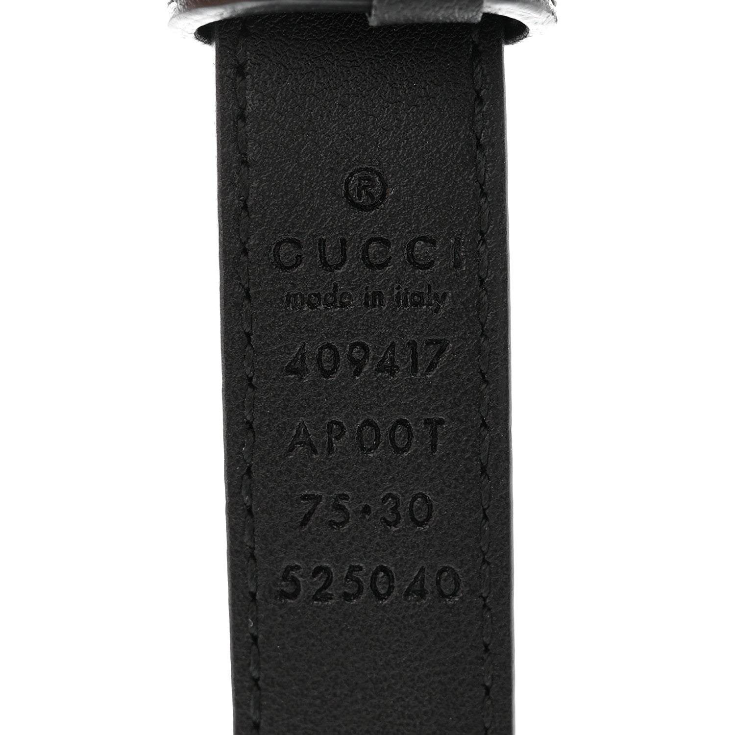 Gucci Calfskin Double G 20mm Belt 75 30 Black 3 of 7