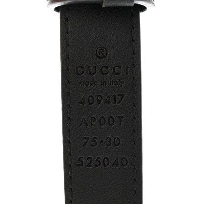 Gucci Calfskin Double G 20mm Belt 75 30 Black 3 of 7