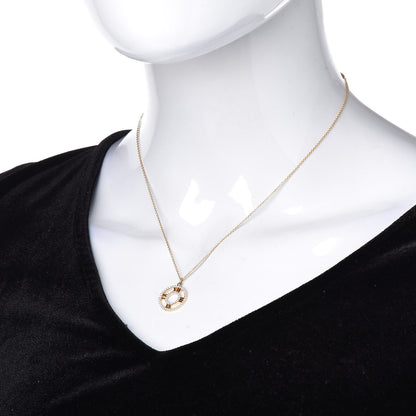 Tiffany 18K Rose Gold Diamond Small Atlas Open Pave Pendant Necklace 2 of 7