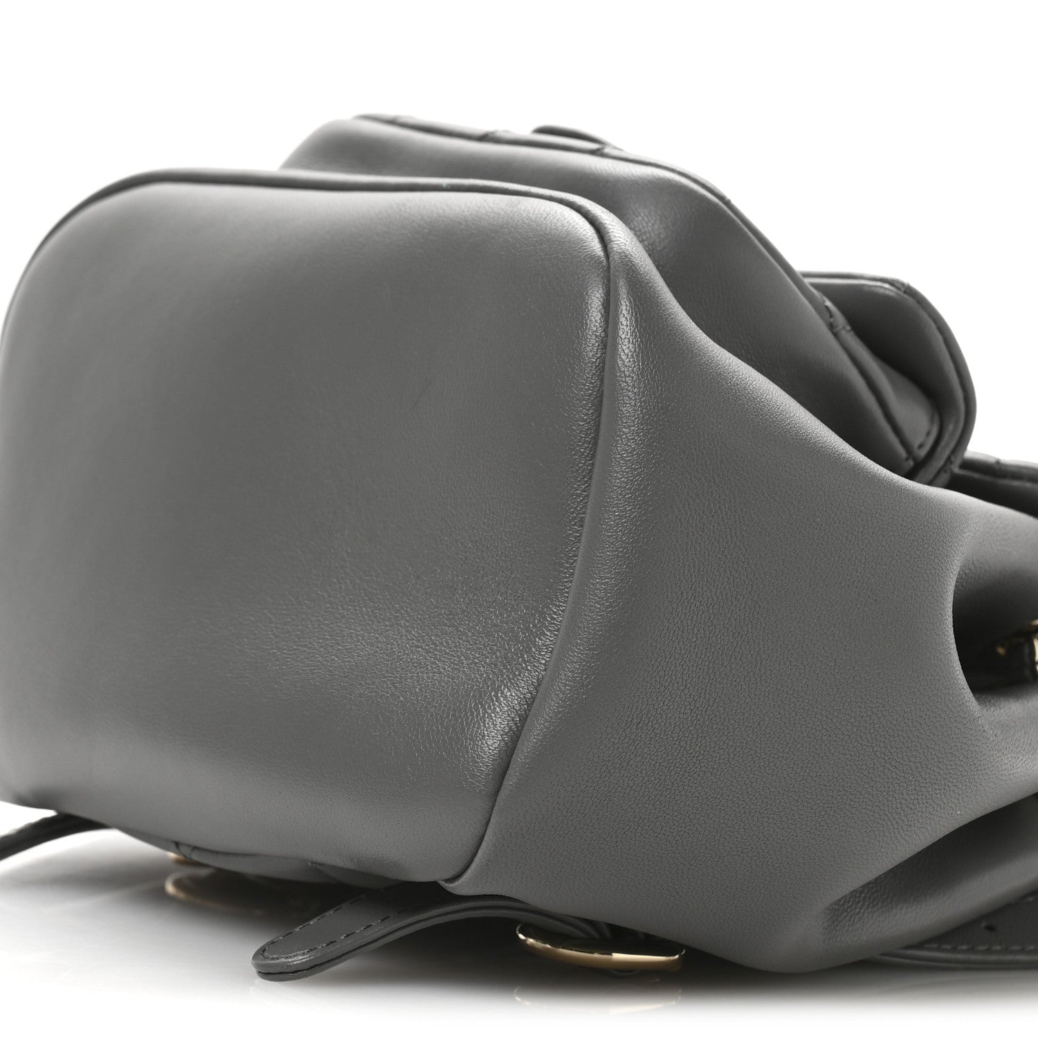 Chanel Lambskin Quilted Small Duma Drawstring Backpack Grey 10 of 10