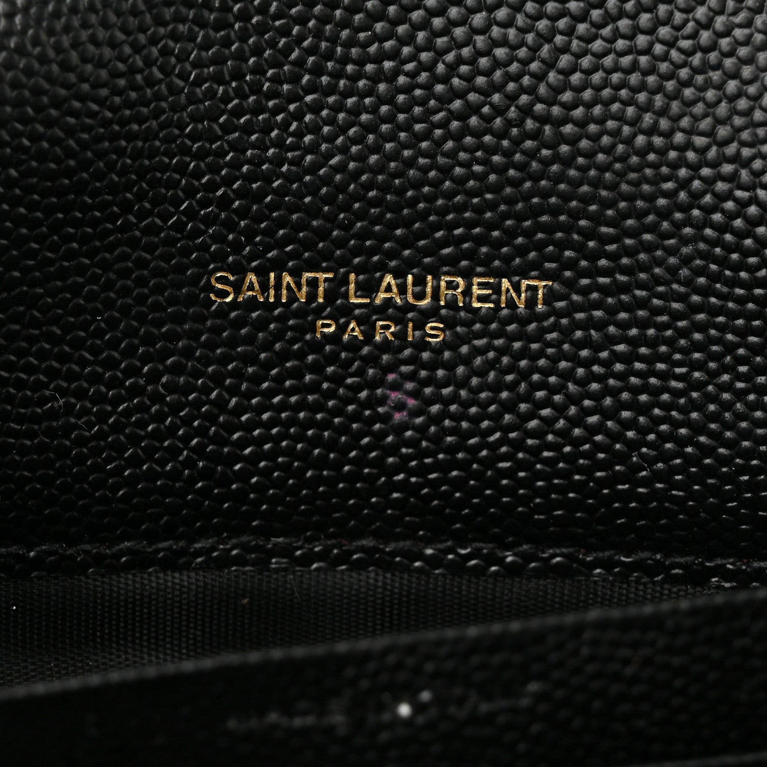 Saint Laurent Grain De Poudre Mixed Matelasse Triquilt Monogram Chain Wallet Black 11 of 16