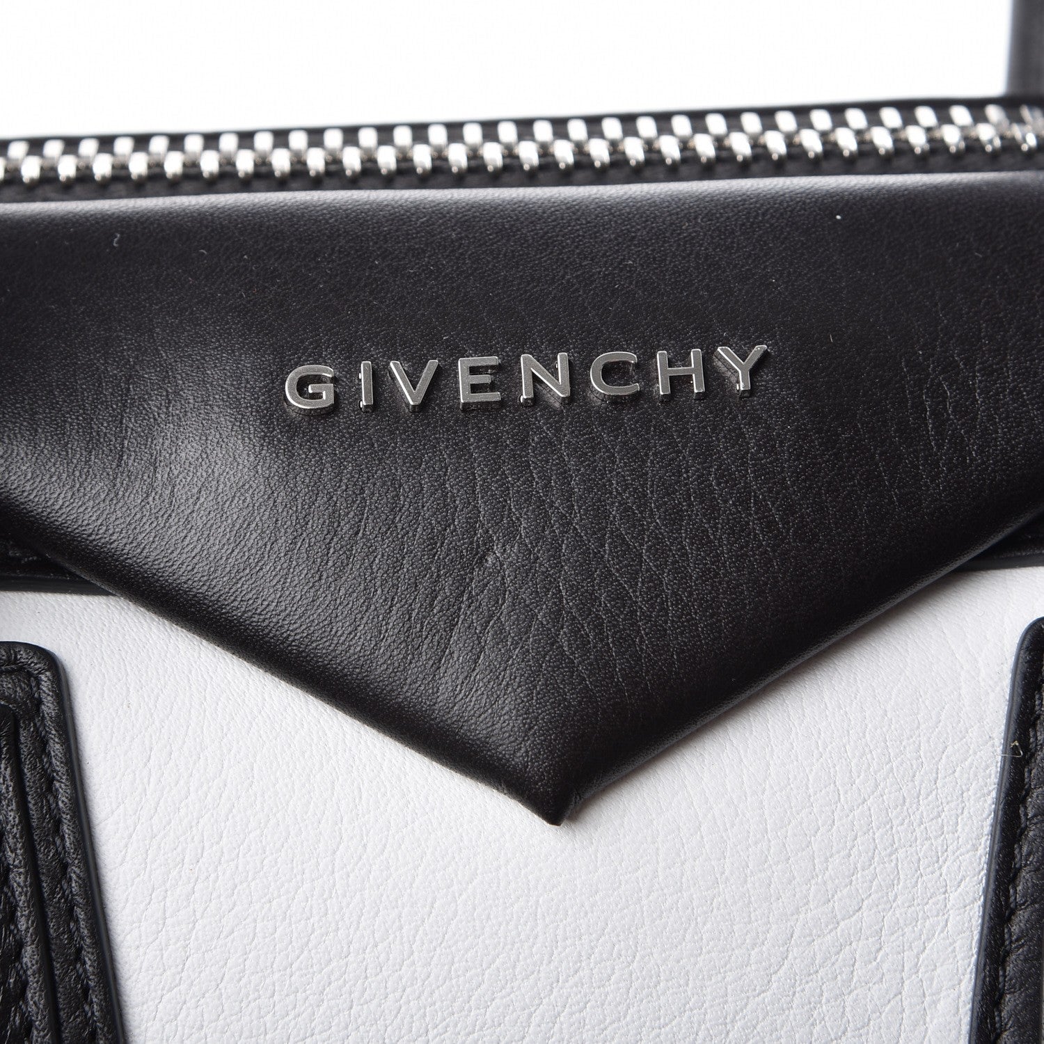 Givenchy Calfskin Medium Studded Bi-Color Antigona Black White 6 of 8