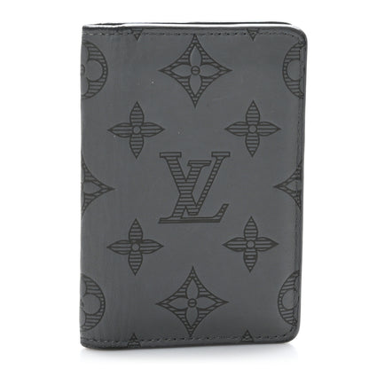 Louis Vuitton Calfskin Monogram Shadow Pocket Organizer Anthracite Gray 1 of 7