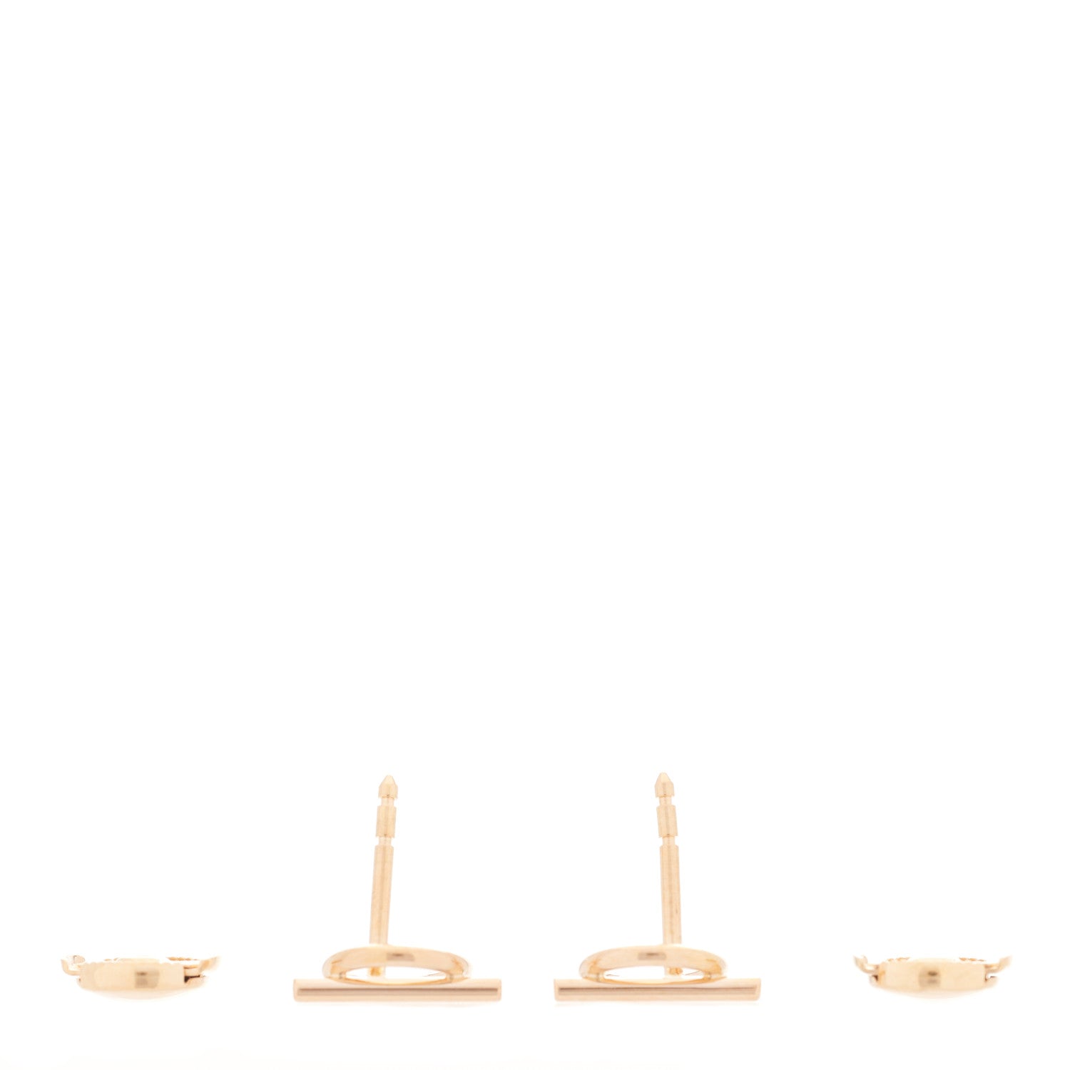 Hermes 18K Rose Gold PM Echappee Earrings 3 of 7