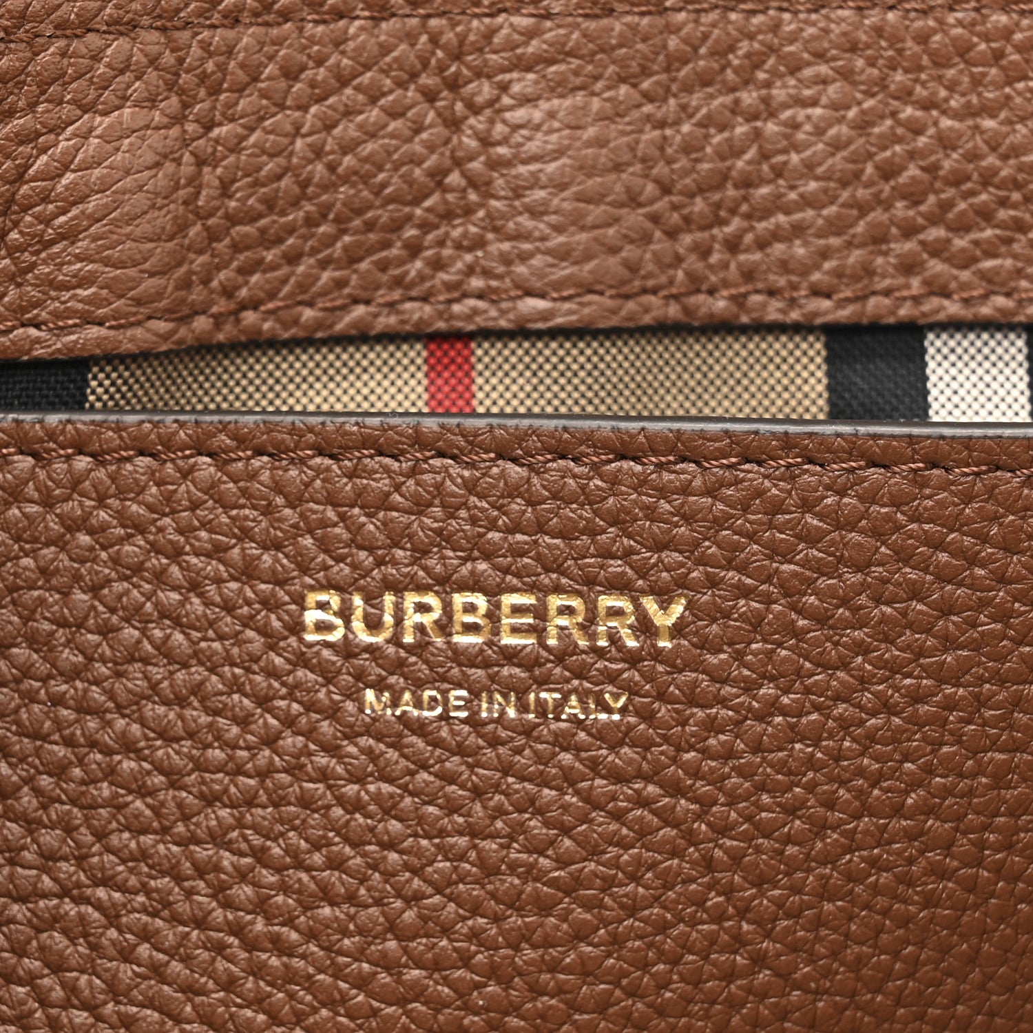 Burberry Calfskin Vintage Check Note Crossbody Bag Tan 6 of 13