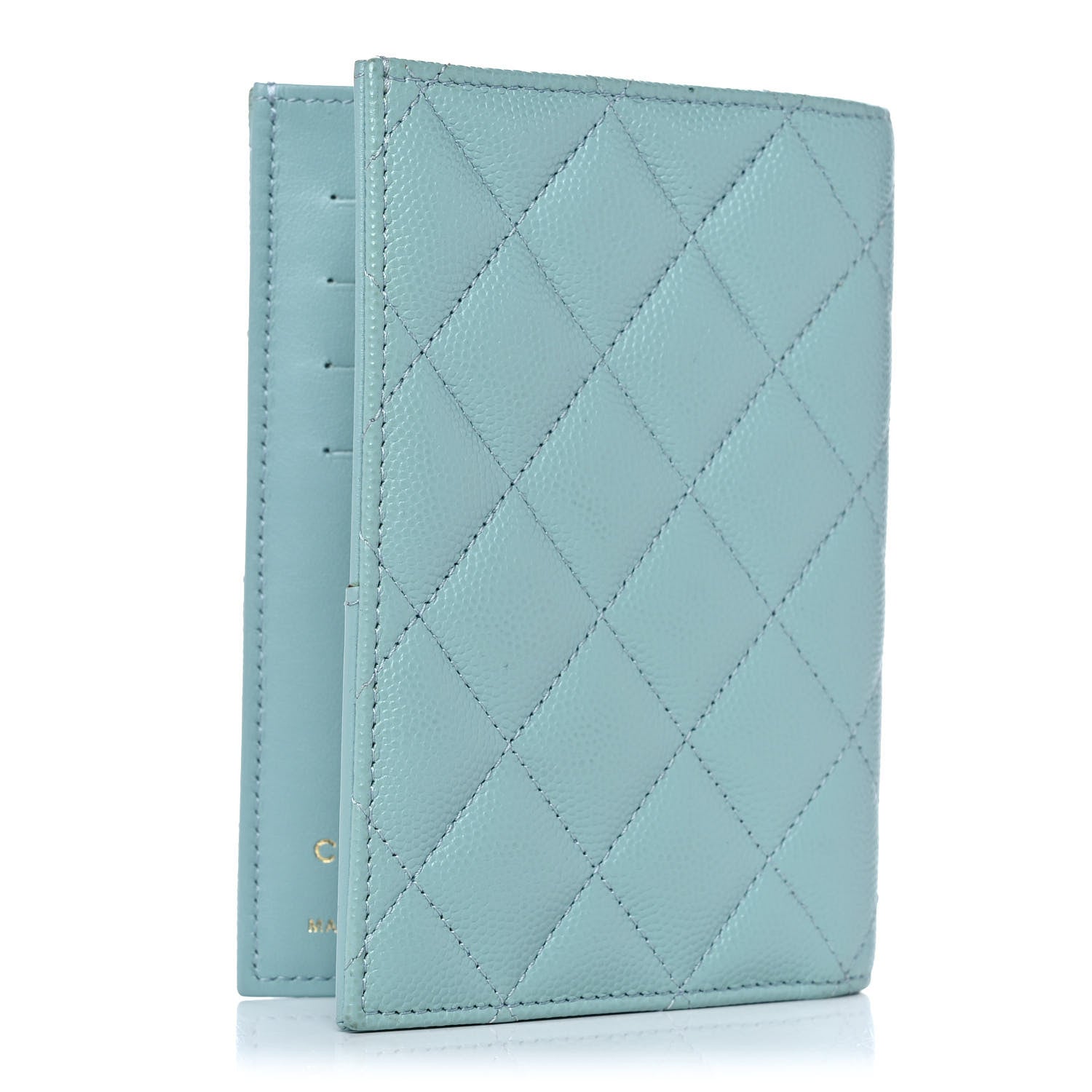 Chanel Caviar Quilted Passport Holder Light Blue 3 of 11