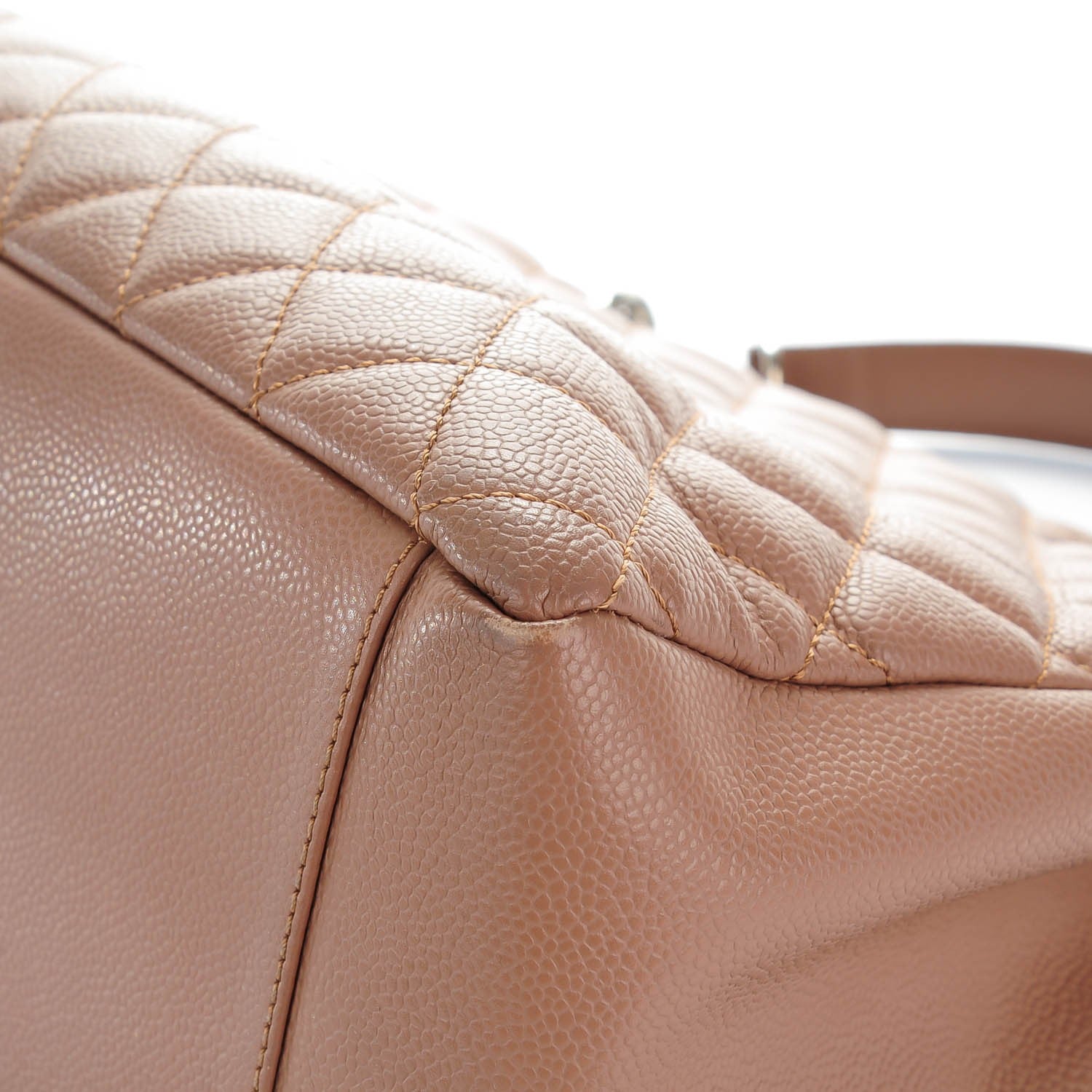 Chanel Caviar Quilted Grand Shopping Tote GST Taupe 10 of 11