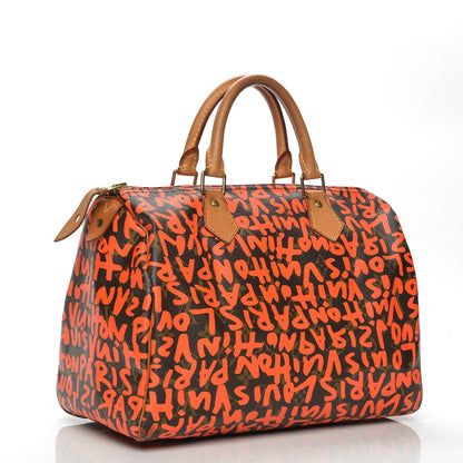 Louis Vuitton Monogram Graffiti Speedy 30 Orange 3 of 10