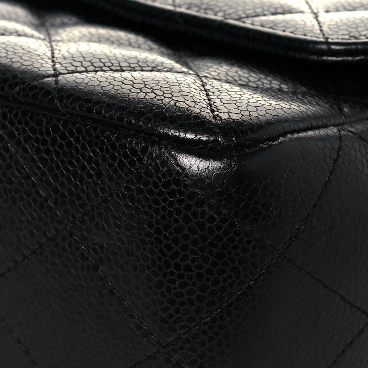 Caviar Quilted Jumbo Single Flap Black