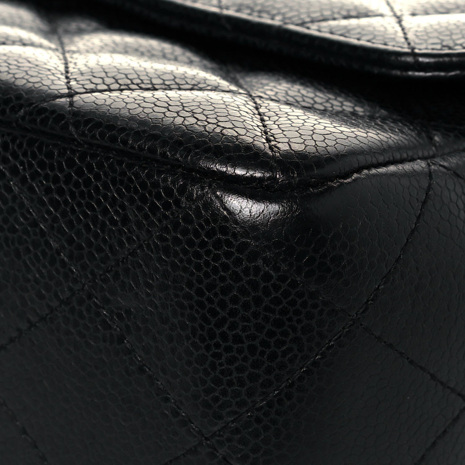 Chanel Caviar Quilted Jumbo Single Flap Black 10 of 15