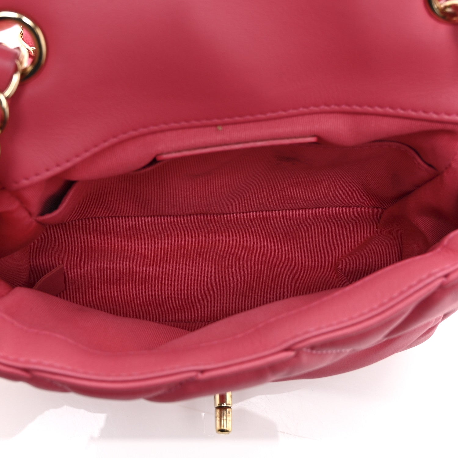 Chanel Calfskin Quilted Mini Square Bubbly Flap Pink 5 of 11