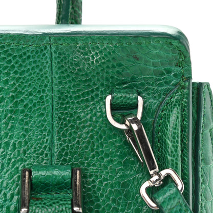 Alexander McQueen Calfskin Crocodile Embossed Mini Heroine Bag Green 16 of 17