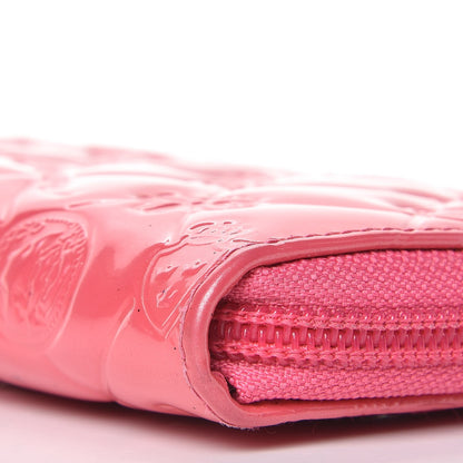 Chanel Patent Calfskin Lucky Symbols Zip Around Wallet Fuchsia 12 of 20