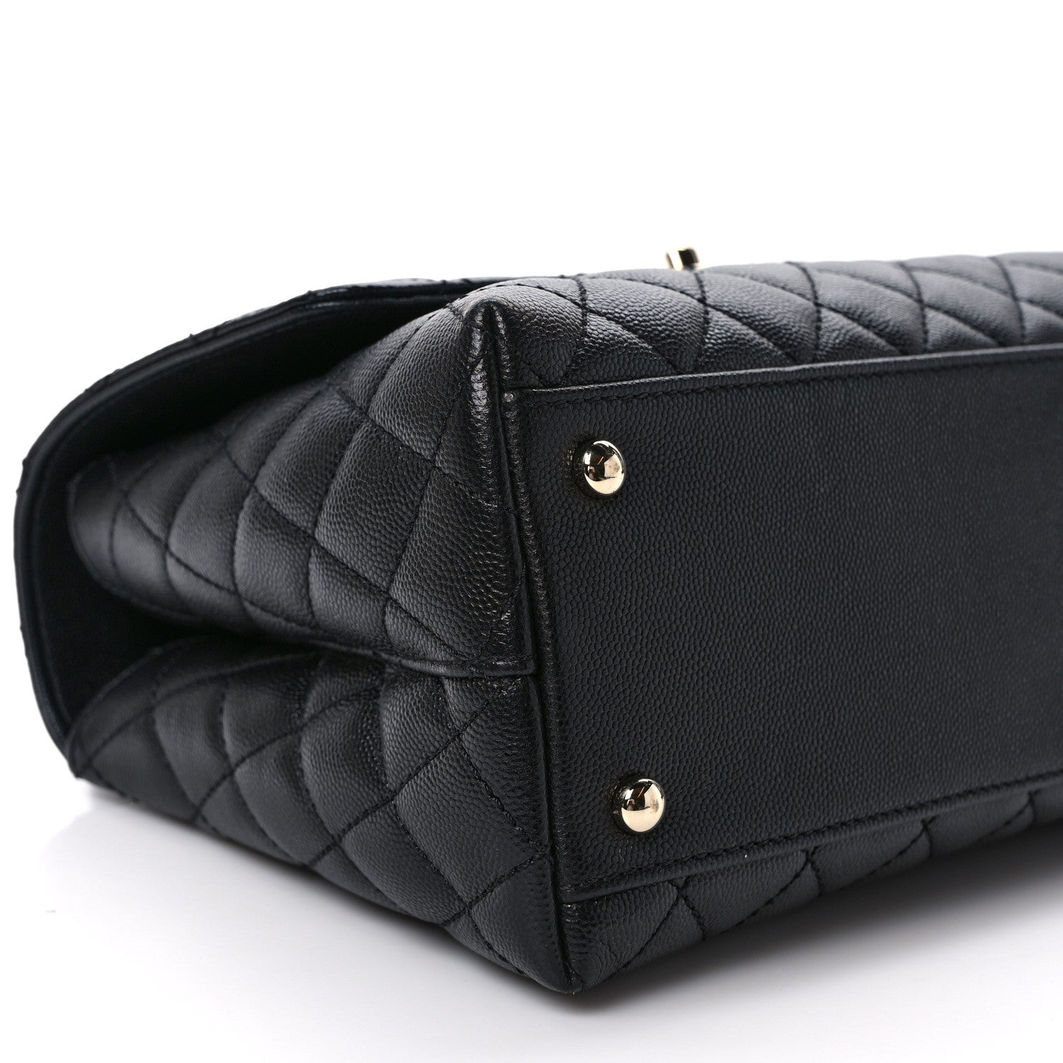 Chanel Caviar Quilted Small Coco Handle Flap Black 8 of 9