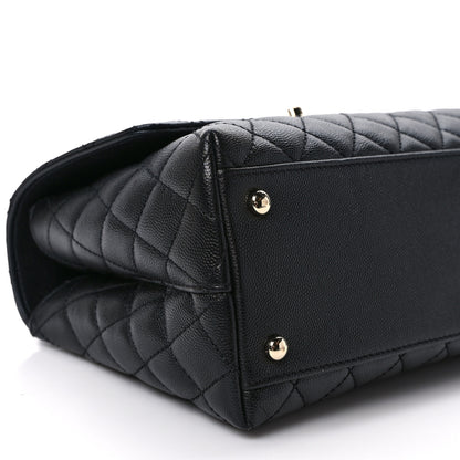 Chanel Caviar Quilted Small Coco Handle Flap Black 8 of 9