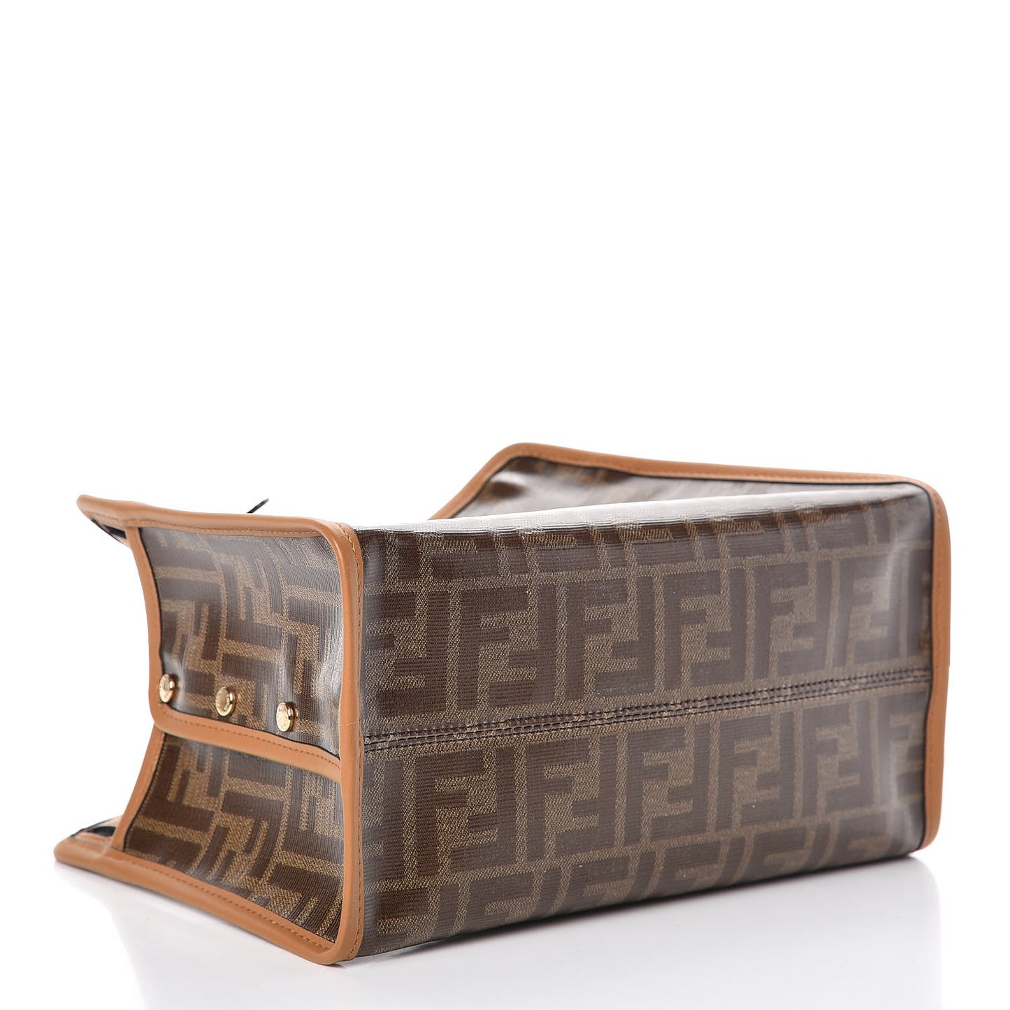 Glazed Fabric Vitello Century FF 1974 Stamp Patch Mini Peekaboo Defender Cover Mogano Panna Caramello