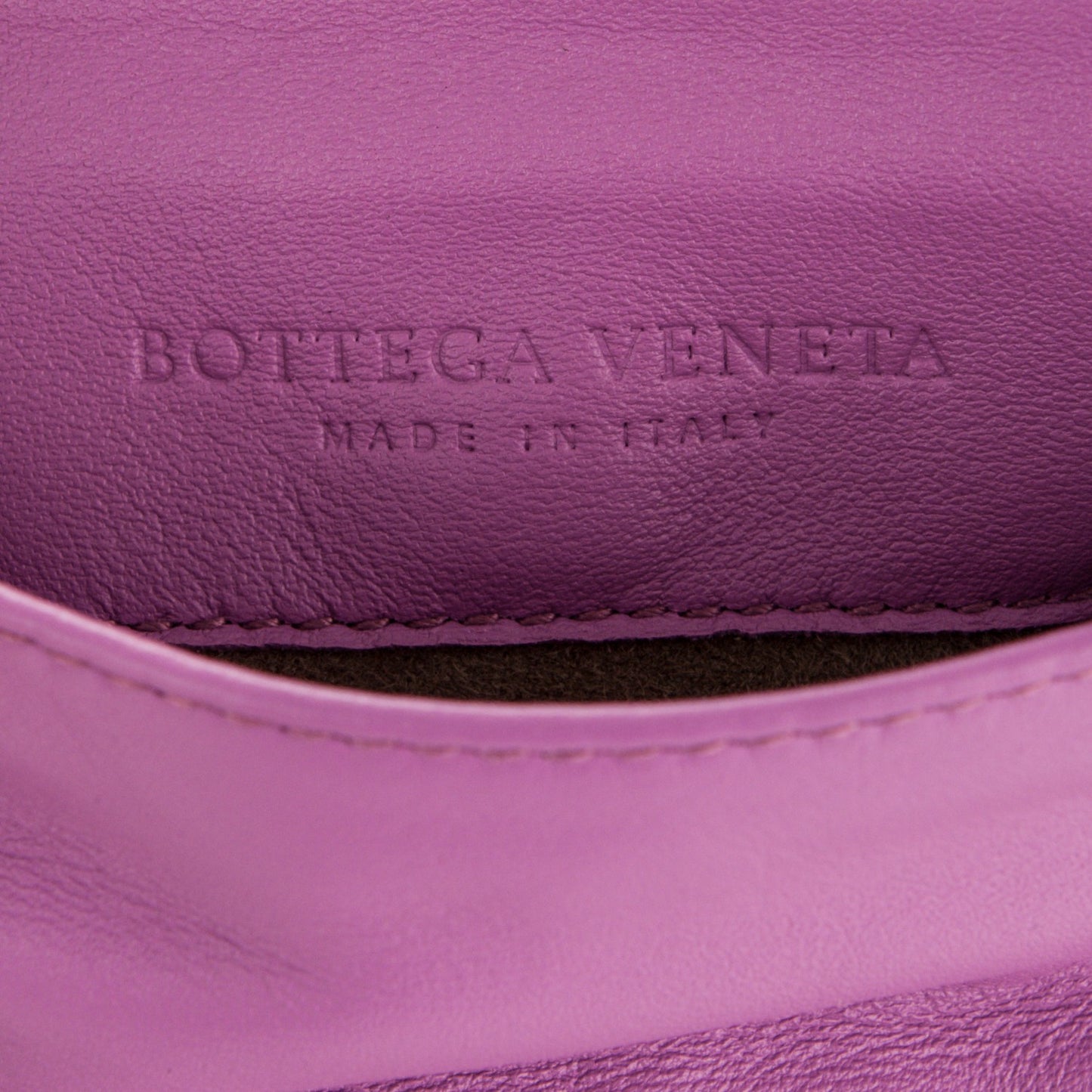 Nappa Intrecciato Mini Chain Messenger Peony